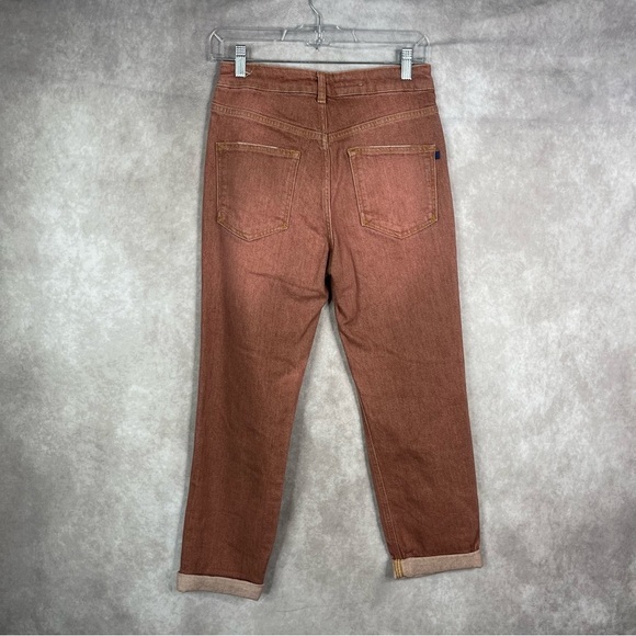 Pilcro x Anthropologie The Vintage Straight Distressed Jeans In Red Size 27 - Picture 7 of 12